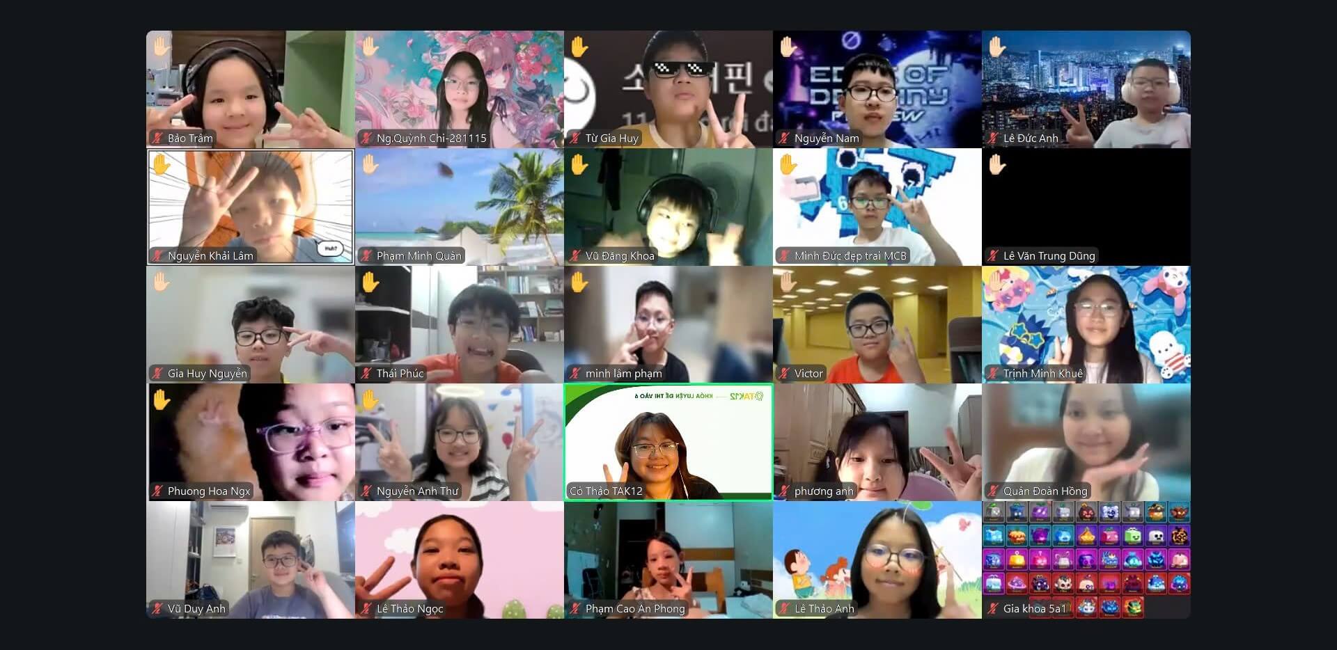 Lớp học tiếng anh vào 6